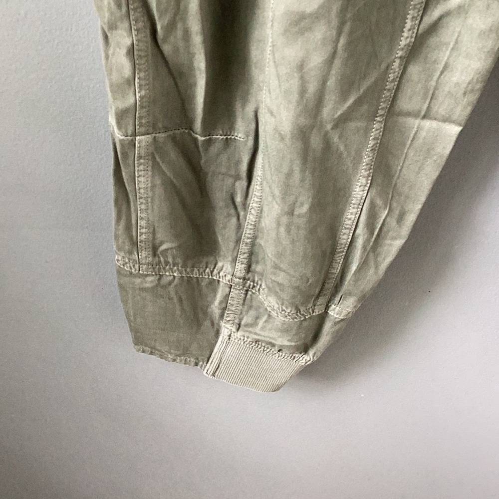 Anthropologie Olive Green Track Jogger Pants - Picture 9 of 15